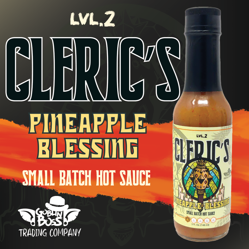 Goblin Boss Cleric's Pineapple Blessing Hot Sauce