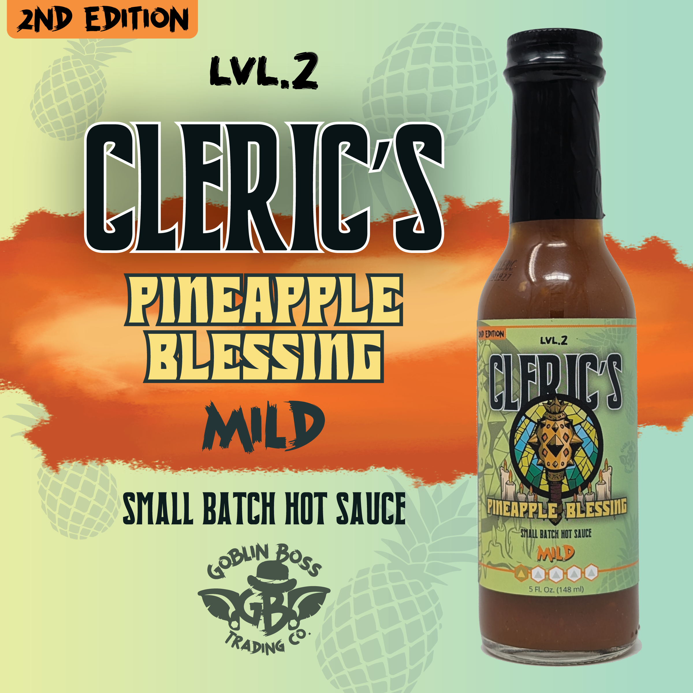 Goblin Boss Cleric's Pineapple Blessing Hot Sauce