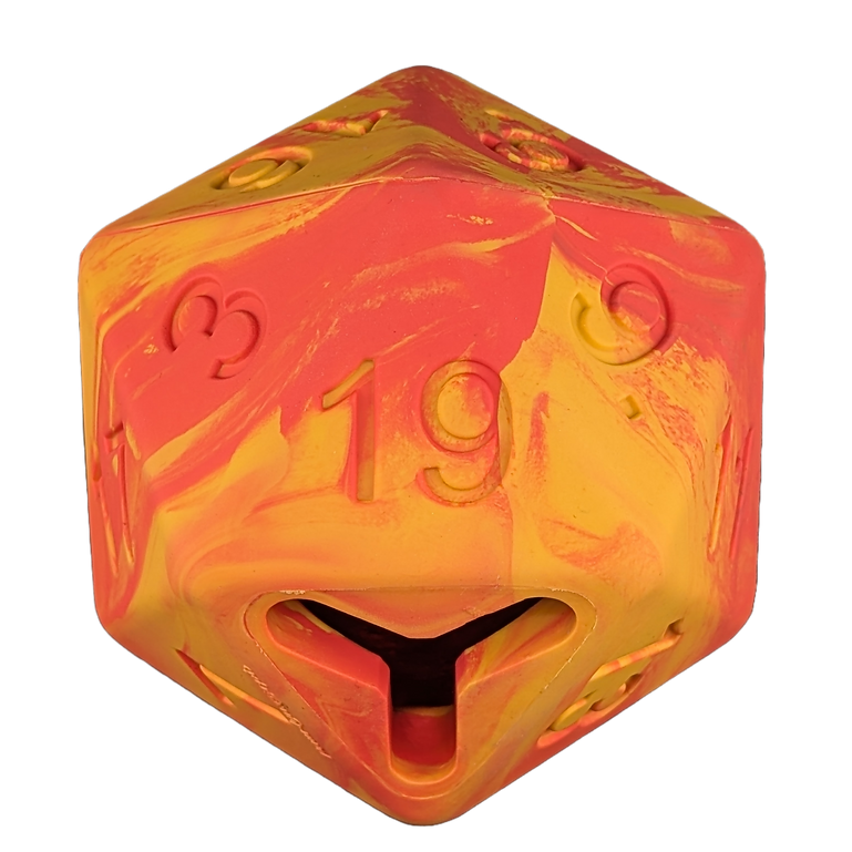 Pawlymorph Dragon Fire Barbarian Strength Treat-Dispensing D20