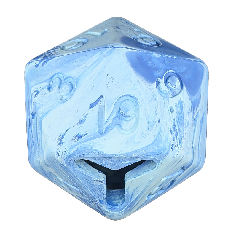 Pawlymorph Lightning Bolt Barbarian Strength Treat-Dispensing D20
