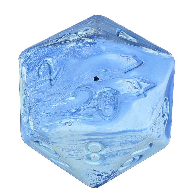 Pawlymorph Lightning Bolt Barbarian Strength Treat-Dispensing D20