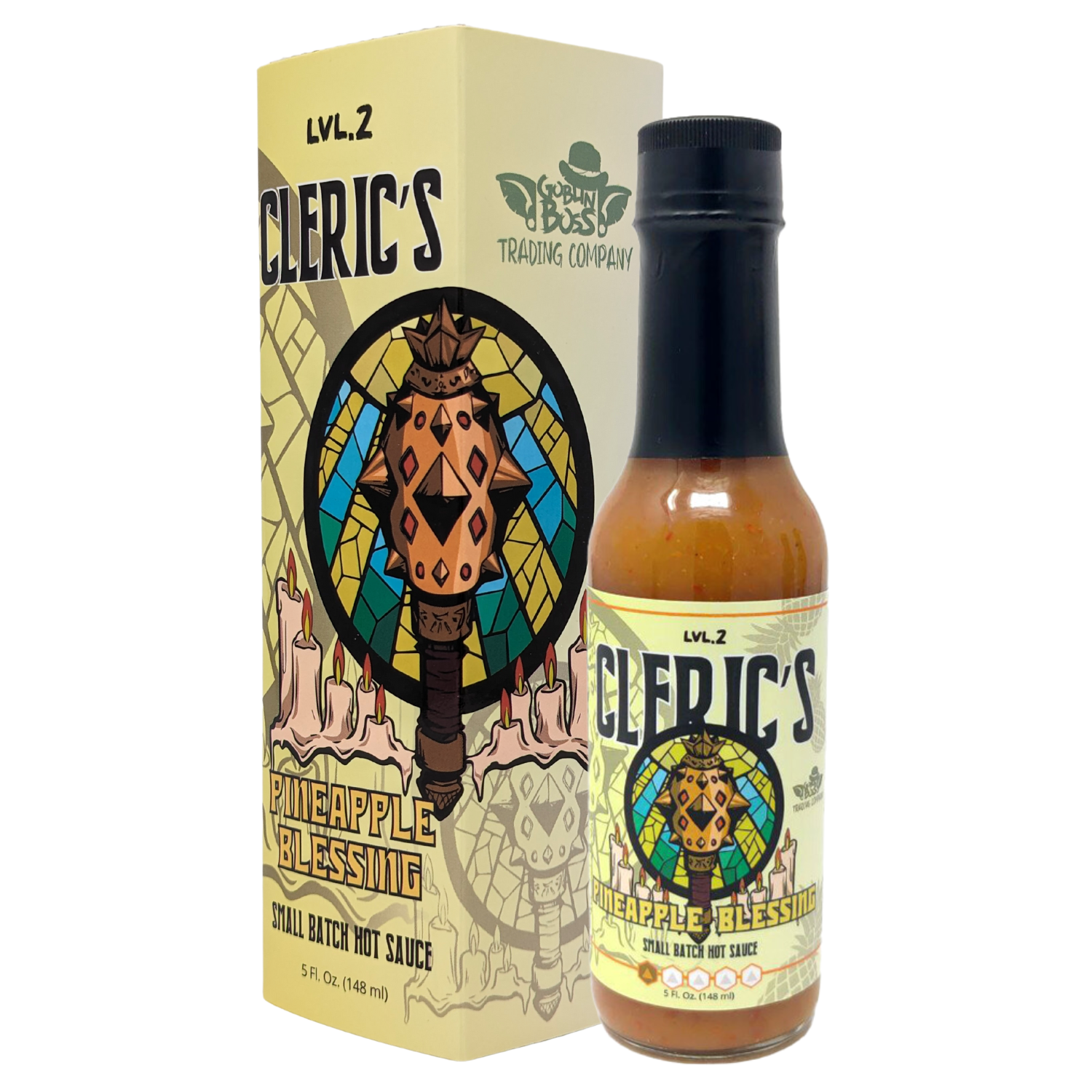 Goblin Boss Cleric's Pineapple Blessing Hot Sauce
