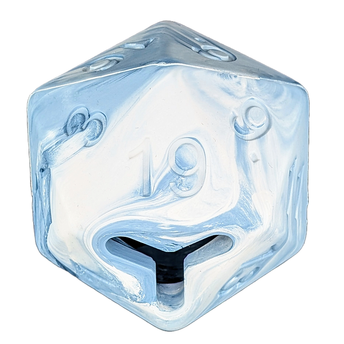 Pawlymorph Glacier Ice Barbarian Strength Treat-Dispensing D20
