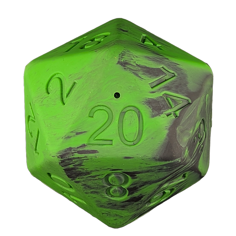 Pawlymorph Murky Swamp Barbarian Strength Treat-Dispensing D20