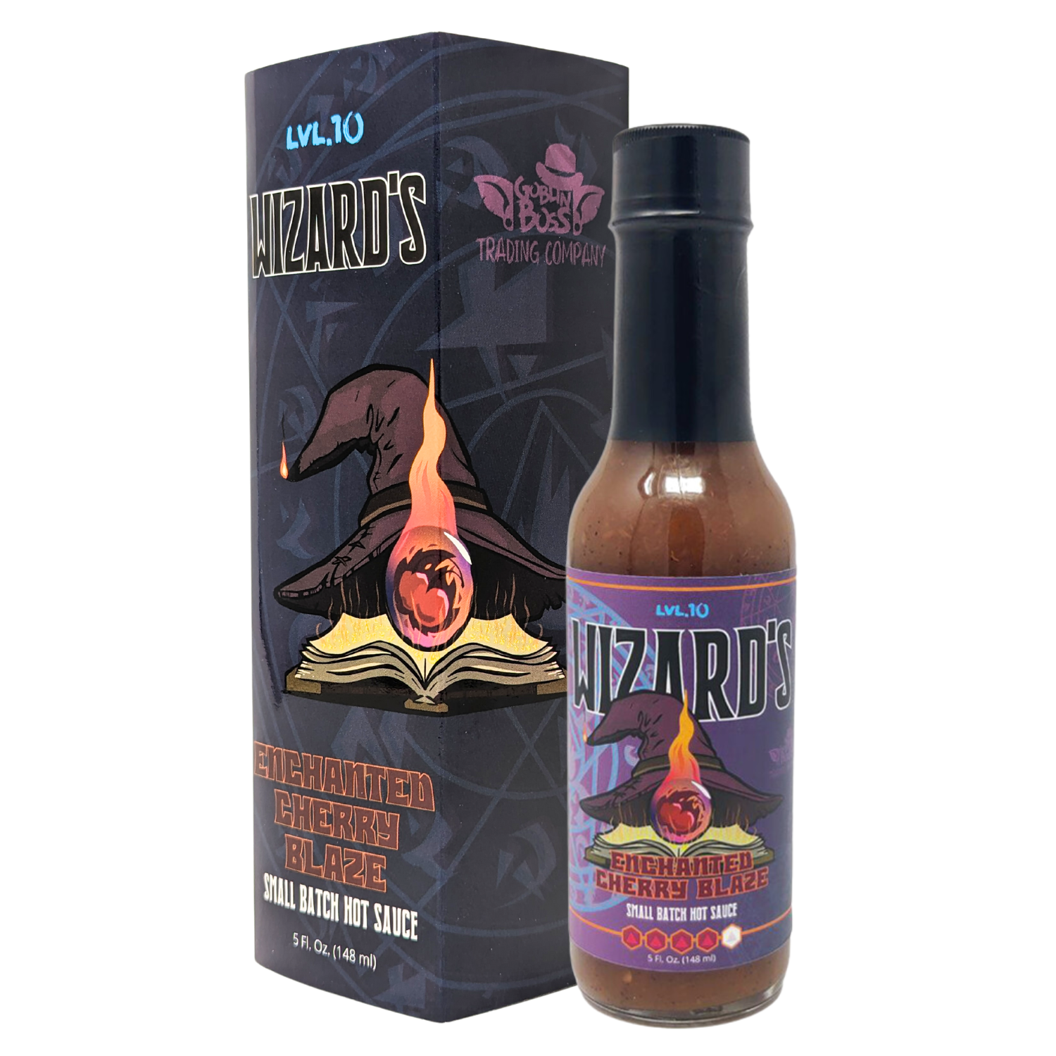Goblin Boss Wizard's Enchanted Cherry Blaze Hot Sauce